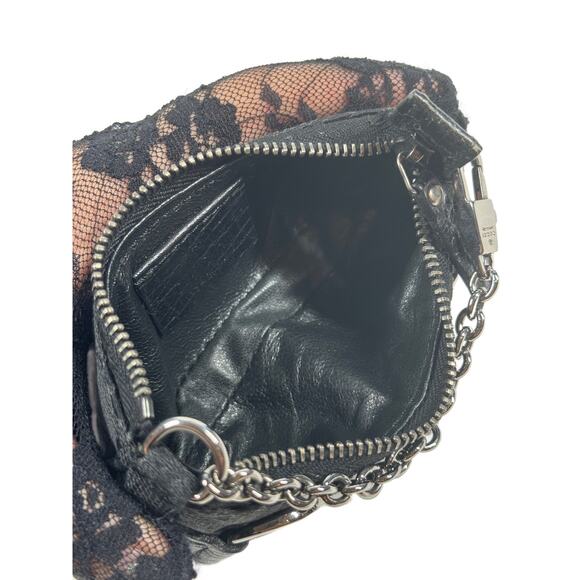 Gucci Vintage Black GG Monogram Micro Mini Horsebit Coin Purse Bag Charm - Picture 4 of 6